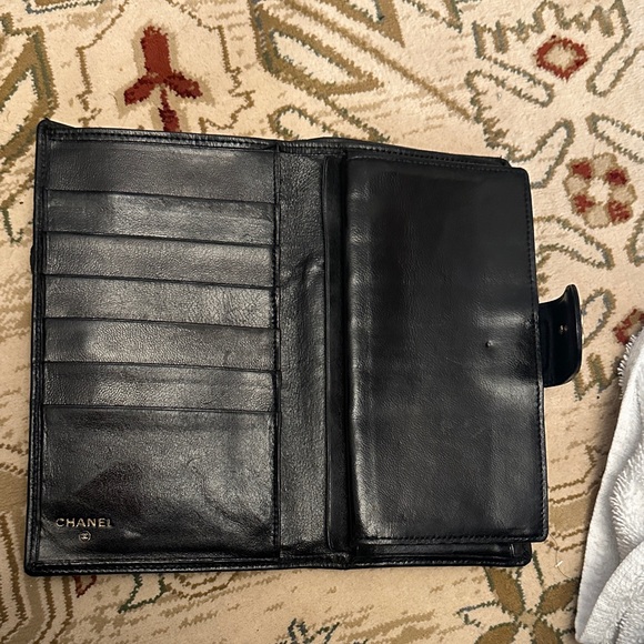 CHANEL Black Quilted Leather Wallet Vintage with COA - Picture 5 of 15
